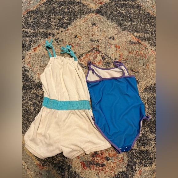 Disney little mermaid terry cloth romper and one piece swimsuit 5 - Picture 2 of 3